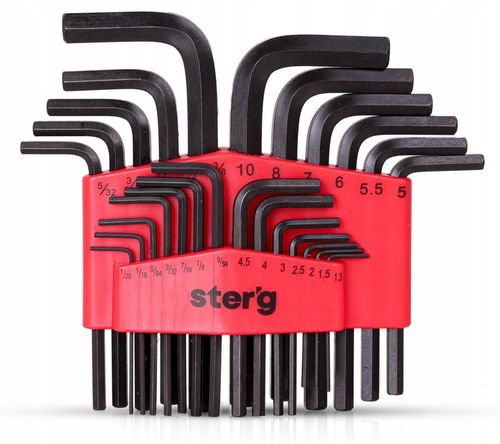 STERG KLUCZE IMBUSOWE KOMPLET KLUCZY IMBUSOWYCH IMBUSÓW IMBUSY ZESTAW 25szt na Arena.pl