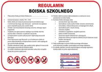 REGULAMIN BOISKA SZKOLNEGO - DUŻY - PCV 35X50