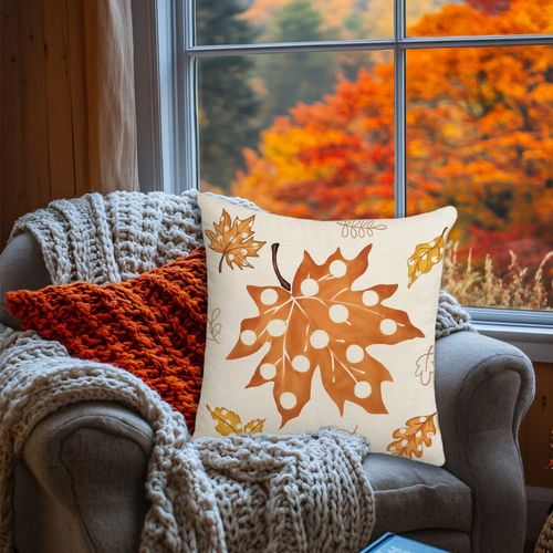 poszewka na poduszkę 45x45cm piękny druk jesień boho pod190 na Arena.pl