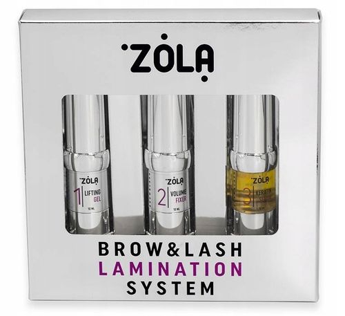 Zestaw do laminacji brwi i rzęs Zola Brow&Lash Lamination System, nr 1,2,3 na Arena.pl