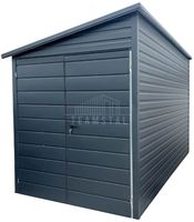 Domek Ogrodowy - Schowek 2x5m - Brama Dwuskrzydłowa Okno Antracyt TS777