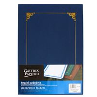 TECZKA OZDOBNA NA DYPLOM ZE ZŁOTĄ RAMKĄ 10SZT GALERIA PAPIERU