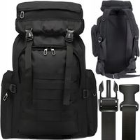 PLECAK WOJSKOWY TAKTYCZNY HARCERSKI MILITARNY SURVIVAL 50L POJEMNY CZARNY