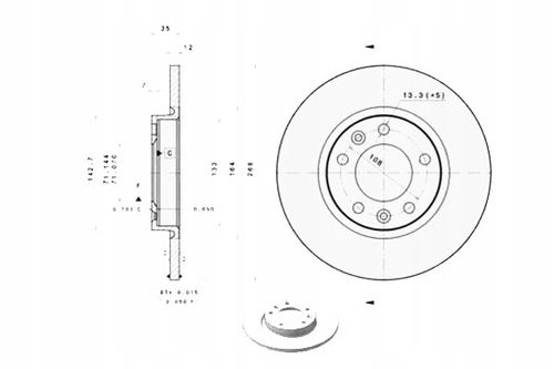 TARCZA HAM TYL 268X12 P BREMBO na Arena.pl