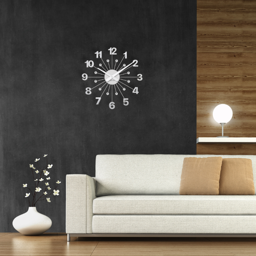 LAVVU Srebrny zegar Nuance ⌀49cm na Arena.pl