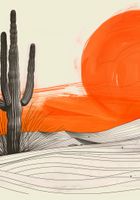 Plakat 70x100cm Kaktus Saguaro