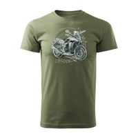 Koszulka z motocyklem na motor Honda CB 500X 500 X męska khaki REGULAR S