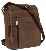 torebka listonoszka skóra naturalna brązowy