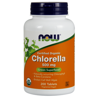 Chlorella, 500mg Organic- 200 tablets NOWFOODS