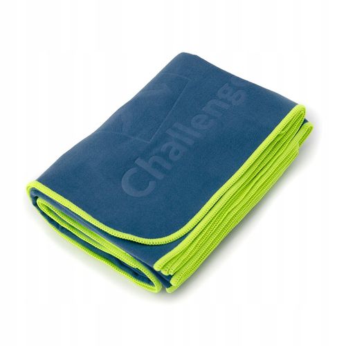 RĘCZNIK Z MIKROFIBRY 80x150 cm GRANATOWY zielona nitka NEW na Arena.pl