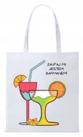 Dla Barmana Bartender Torba Eco Biała Shopper Z Nadrukiem Ze Zdjęciem