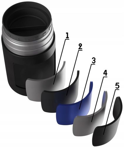 Termos obiadowy na zupę żywność Stalowy Miowi 450 ml Łyżka Czarny na Arena.pl