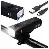 LAMPKA ROWEROWA LATARKA LED PRZÓD NA USB NA KIEROWNICĘ ROWER MOCNA 2000mah