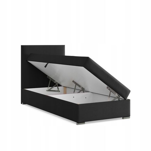 Łóżko Kontynentalne ZONZA CZARNE JEDNOOSOBOWE Tapicerowane Pojedyncze na Arena.pl