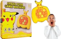 KONSOLA POP IT PIKACHU POKEMON GRA ELEKTRONICZNA ANTYSTRESOWA 80 POZIOMÓW