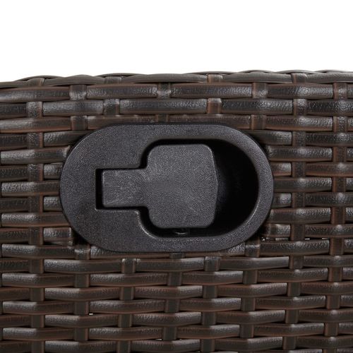 3-cz. zestaw mebli bistro z poduszkami, brązowy, polirattan na Arena.pl