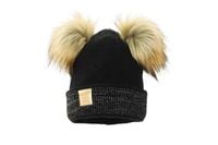 Pupill IZABELLA czapka dla dziewczynki na zimę czarna 48-50