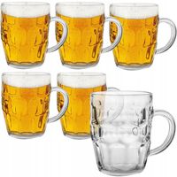 KUFLE DO PIWA ZESTAW 6 SZKLANEK DO PIWA KUFEL 550 ML DUŻY Z UCHEM FLORINA