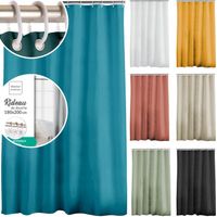 ZASŁONA PRYSZNICOWA TEKSTYLNA DO WANNY ZASŁONKA POD PRYSZNIC WYBÓR KOLORÓW