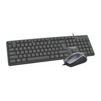Zestaw klawiatura QWERTY + myszka przewodowy USB A K3186 U+U