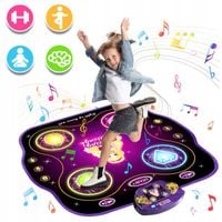 DUŻA MATA DO TAŃCA DLA DZIECI WIELOTRYBOWA MUZYCZNA MATA TANECZNA 82×87CM