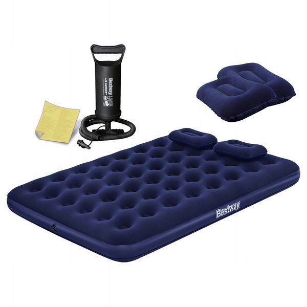 MATERAC DMUCHANY 203x152 BESTWAY POMPKA 2 PODUSZKI zdjęcie 1