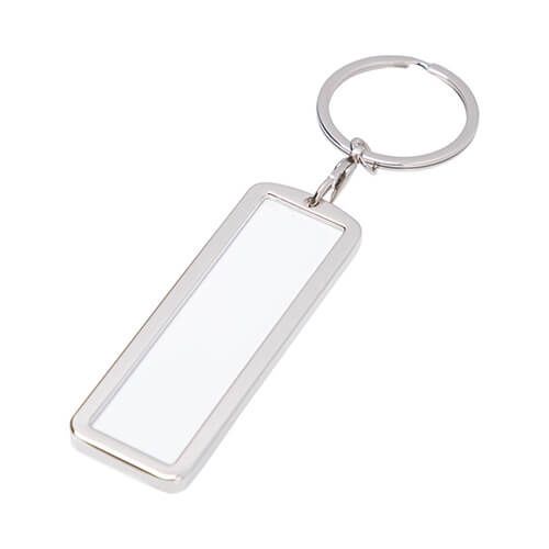 Brelok do kluczy - dwustronna ramka 2,6 x 7,7 cm - prostokąt do sublimacji na Arena.pl