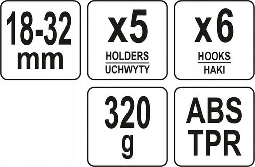 WIESZAK UCHWYT NARZEDZIA MIOTŁY MOP GRABIE ŁOPATY na Arena.pl