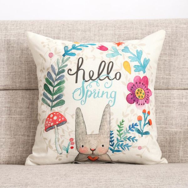 Poszewka na poduszkę z zajączkiem Hello Sping 45x45cm zdjęcie 9