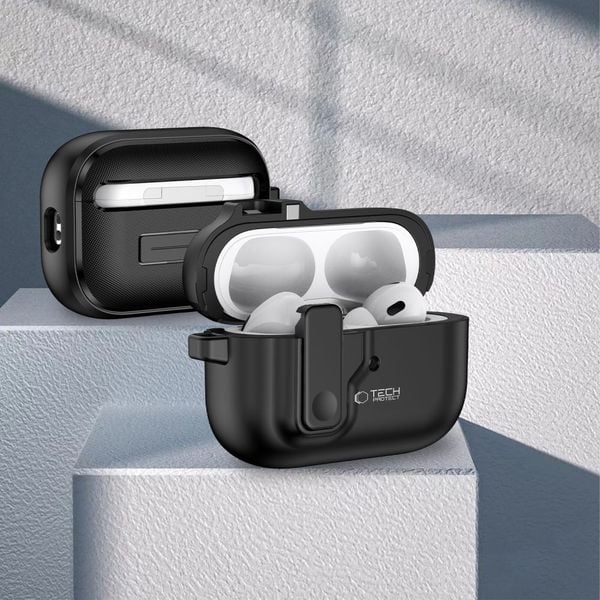 TECH-PROTECT SLIM HOOK APPLE AIRPODS PRO 1 / 2 BLACK zdjęcie 7