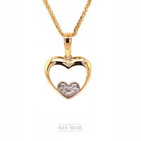 Złote serduszko zawieszka próba 585 serce złote