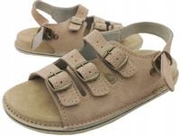 Sandały skórzane damskie klapki profilowane Fusbet