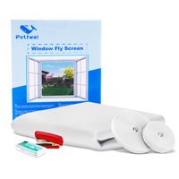 Moskitiera Okienna na Rzep 130x150 cm Siatka Przeciw Owadom Biała DIY