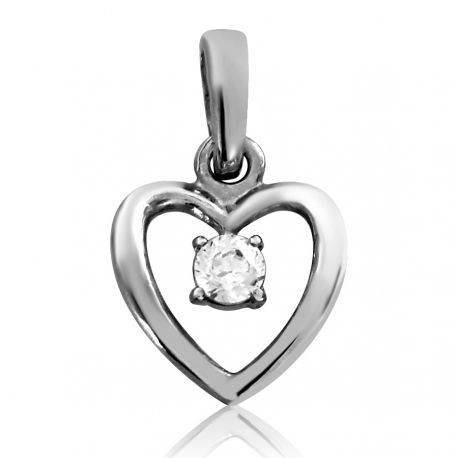 SREBRNY WISIOREK SERDUSZKO Z CYRKONIAMI SREBRO PRÓBY 925 na Arena.pl