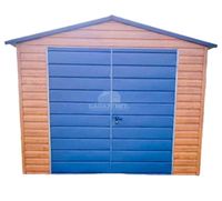 SCHOWEK - DOMEK OGRODOWY 3M X 5M DWUSPAD - BRAMA - OKNO - ORZECH GB343