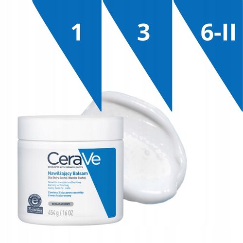 CeraVe Balsam Nawilżający Skóra Sucha i Bardzo Sucha, Twarz i Ciało 454g na Arena.pl