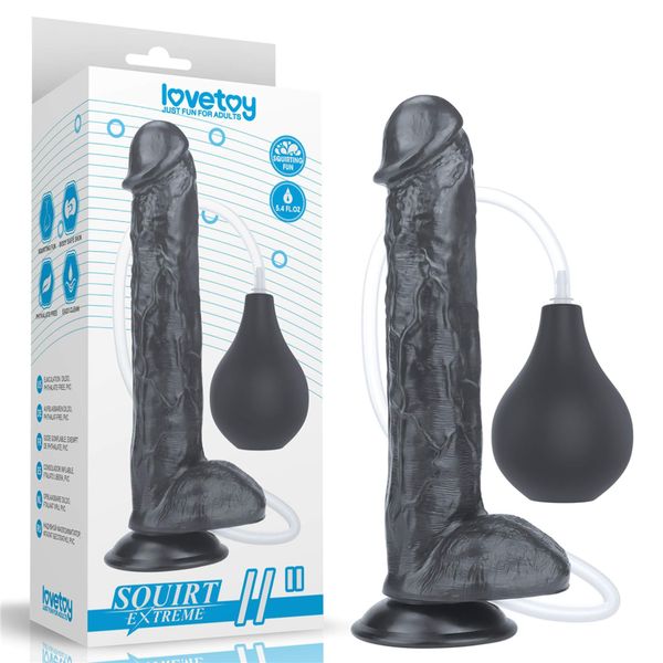 11'' Squirt Extreme Dildo - Black zdjęcie 1