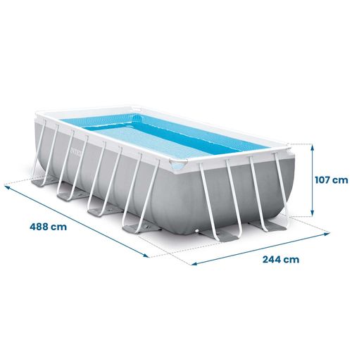 Basen ogrodowy stelażowy 488 x 244 x 107 cm 21w1 INTEX 26792 + maszynka do baniek GRATIS na Arena.pl