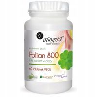 Aliness FOLIAN 800 µg 60 TABLETEK Kwas Foliowy DLA KOBIET W CIĄŻY