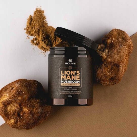 Solve Labs Lion's Mane Soplówka jeżowata 10:1 Mushroom Powder 100g zdjęcie 2