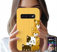 ETUI DO SAMSUNG GALAXY S10 PLUS - LOVE CAT, WZORY Z KOTAMI, CASE + FOLIA