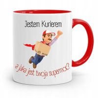 Kubek Czerwony Dla Kuriera Jestem Kurierem Prezent Z Nadrukiem Ze Zdjęciem