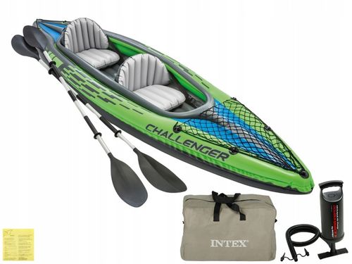 Kajak 2os. Challenger K2 Intex 68306 Pompka Wiosła Dwuosobowy MODEL 2024 na Arena.pl