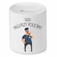 Skarbonka Dla Taty Tata Najlepszy Policjant Z Nadrukiem Ze Zdjęciem