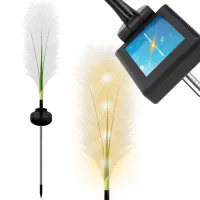 Lampa ogrodowa solarna led trawa pampasowa świecąca pochodnia do ogrodu