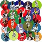 NAKLEJKI NA ZESZYT NALEPKA Z POSTACIAMI KÓŁKO RONALDO CR7 PIŁKA WZORY 23EL