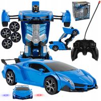 AUTO ROBOT 2w1 SAMOCHÓD ZDALNIE STEROWANY na PILOT ROBOT TRANSFORMUJĄCY LED