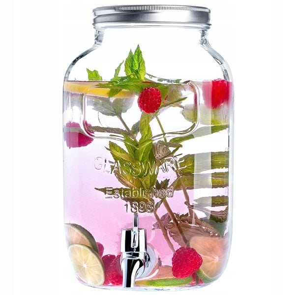 KADAX Słoik Z Kranikiem 4L Słój Na Lemoniadę Wodę zdjęcie 1