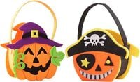torebki na cukierki halloweenowe kształt dyń 2szt