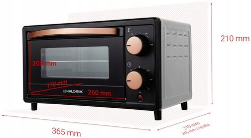 MINI PIEKARNIK 10L CZARNY OSZCZĘDNY FUNKCJONALNY KOMPAKTOWY AKCESORIA na Arena.pl